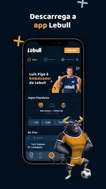 Aplicação móvel do casino disponível para iOS e Android